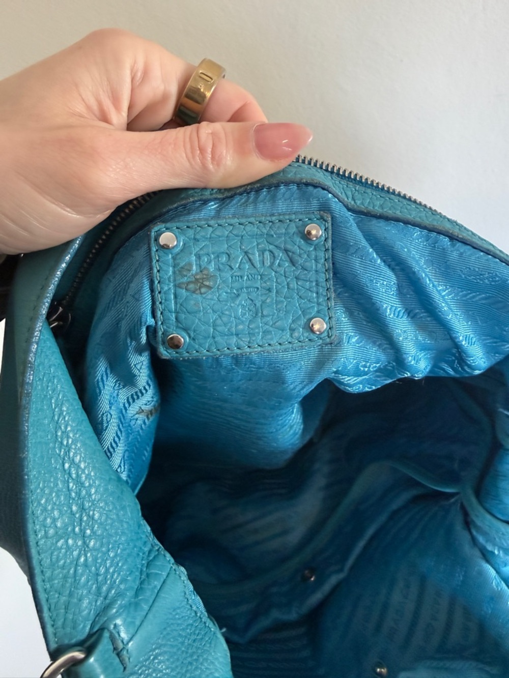Prada Vitello Daino Open Shopper Tote Bag - Picture 11 of 16